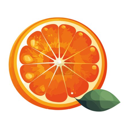 Illustration for Fresh citrus fruits symbolize healthy organic eating isolated - Royalty Free Image