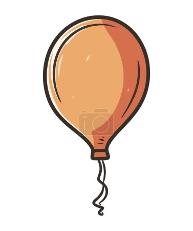 Illustration for Flying helium balloons bring joy to celebration isolated - Royalty Free Image