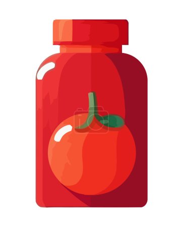 Illustration for Organic vegetable jar Freshness and nature in a healthy meal isolated - Royalty Free Image