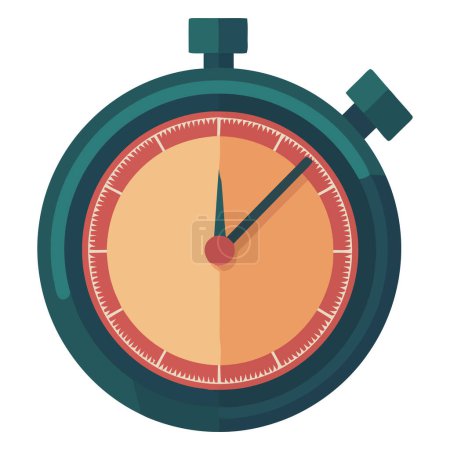 Illustration for Stopwatch measures competition with accuracy isolated - Royalty Free Image