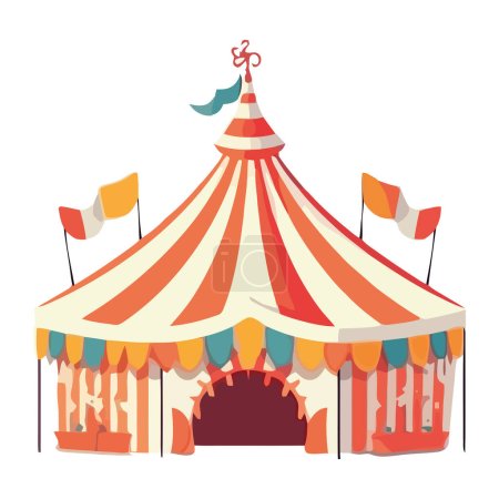 Ilustración de Carpa de carnaval colorido anfitriones alegre evento de entretenimiento aislado - Imagen libre de derechos