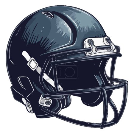 Illustration for Football helmet for competitive sports isolated - Royalty Free Image