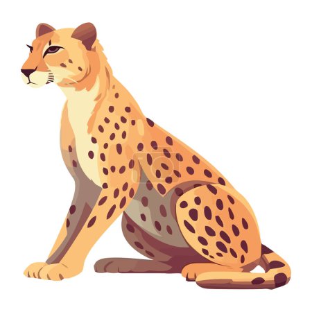 Téléchargez les illustrations : Speedy jaguar un chasseur majestueux isolé - en licence libre de droit
