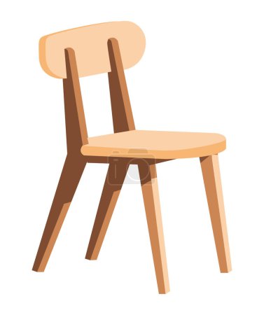 Illustration pour Un fauteuil confortable avec un design moderne isolé - image libre de droit