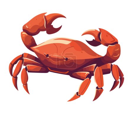 Illustration pour Fruits de mer frais déjeuner homard gastronomique fête d'été isolé - image libre de droit