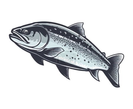 Illustration for Fresh trout catch , perfect for healthy eating isolated - Royalty Free Image