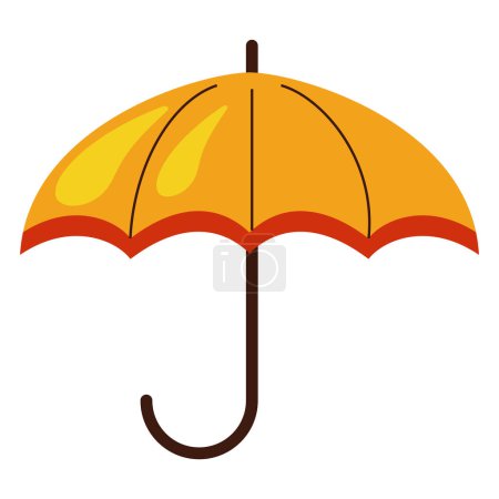 Illustration for Yellow umbrella design over white - Royalty Free Image