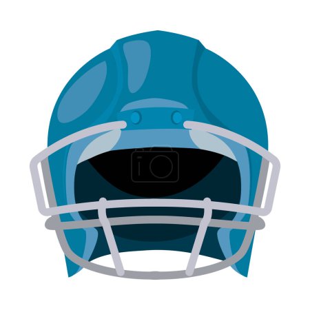 Illustration for American football protection helmet icon isolated - Royalty Free Image