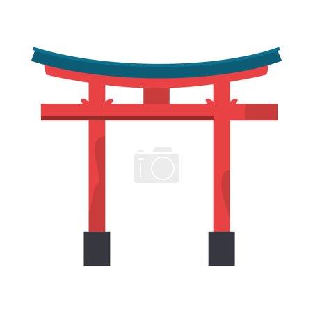 torii gate japan icon isolated vector