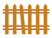 garden wooden fence natural icon isolated Poster #674995348