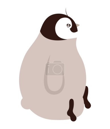 Ilustración de Animal ártico lindo pingüino aislado icono - Imagen libre de derechos