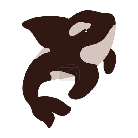 Ilustración de Animal ártico orca ballena aislado icono - Imagen libre de derechos
