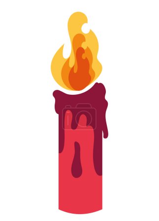 Illustration for Burning candle illustration isolated design - Royalty Free Image