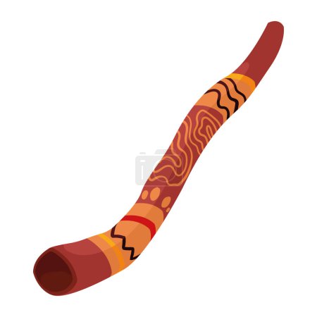 Illustration for Australia day didgeridoo illustration isolated - Royalty Free Image