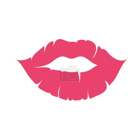 Illustration for Kiss lips beauty illustration isolated - Royalty Free Image