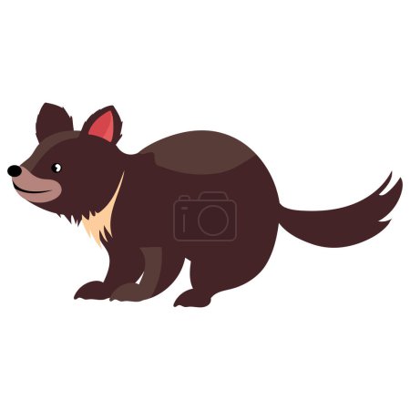 Téléchargez les illustrations : Australie animal tasmanien diable illustration isolé - en licence libre de droit