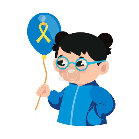 down syndrome condition illustration isolated