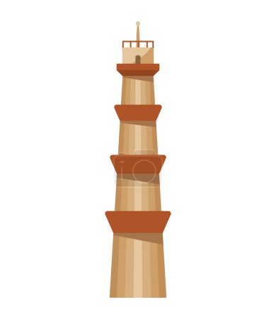 Illustration for India qutub minar monument illustration isolated - Royalty Free Image