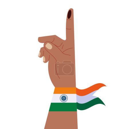 Illustration for India general election day illustration isolated - Royalty Free Image