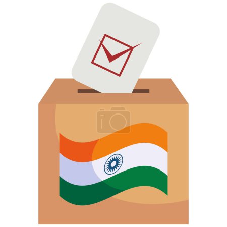 Illustration for India general election voting illustration - Royalty Free Image