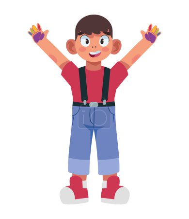 autism boy character illustration vector