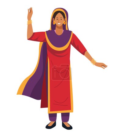 vector de ilustración de cultura india baisakhi