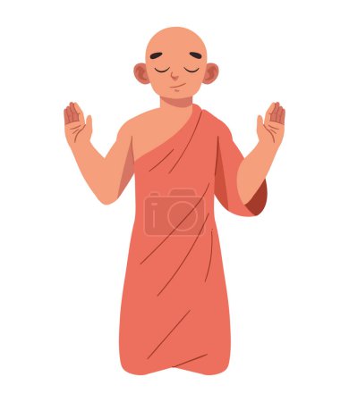taille bouddhiste personnage illustration design
