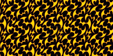 Ilustración de Ilustración abstracta del patrón sin costura del arte del fuego rojo. Dibujos animados llama abstracta forma fondo con llamas calientes, elemento de tatuaje, textura de fondo de pantalla de onda ardiente. - Imagen libre de derechos