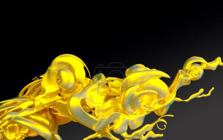 Foto de Abstract  background in the form of splash drops paint 3d render - Imagen libre de derechos
