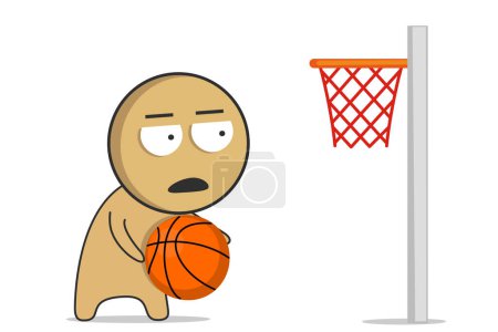 Illustration for Basketball player with a basketball - Royalty Free Image