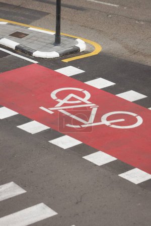 Photo for Bicycle lane on the street - Royalty Free Image