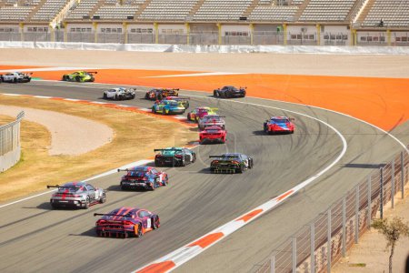 Photo for GT winter series racing event at the Ricardo Tormo circuit, Cheste, Valencia - Royalty Free Image
