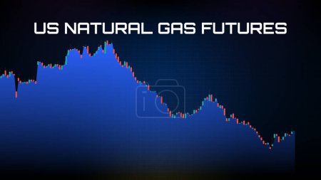 abstrait fond bleu du graphique Futures de gaz naturel américain