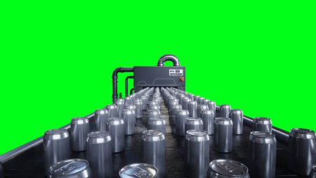 food metallic jar. Factory Production line