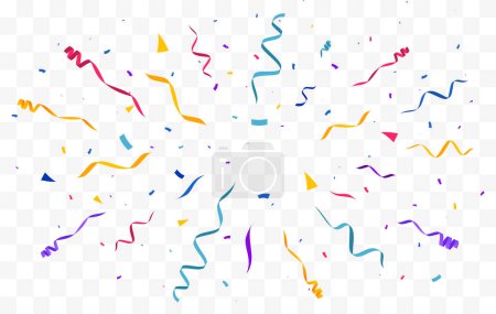 Illustration for Confetti background. Festive backdrop. Party design with colorful confetti. Vector illustration - Royalty Free Image