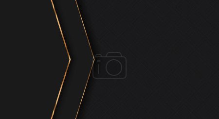 Illustration for Luxury Vector Background. Abstract Premium Award Banner With Gold Lines. - Royalty Free Image