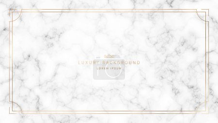 Téléchargez les illustrations : Luxury Vector Background. Abstract Premium Marble Award Banner With Gold Lines. - en licence libre de droit