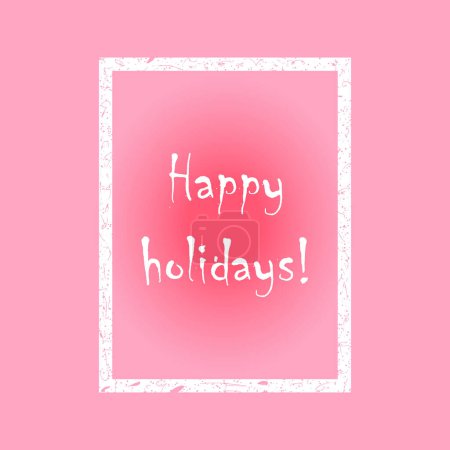 Happy Holidays. Modern universal artistic templates. Corporate pink cards and invitations. Abstract frames and backgrounds design. Vector illustration.