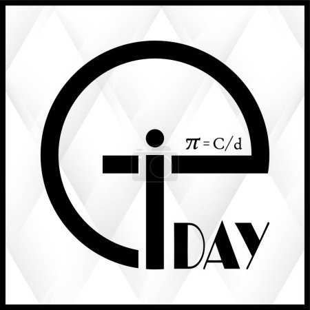 Illustration for PI monogram logo concept for the happy PI Day on color background. PI icon design Professional letter icon design - Royalty Free Image