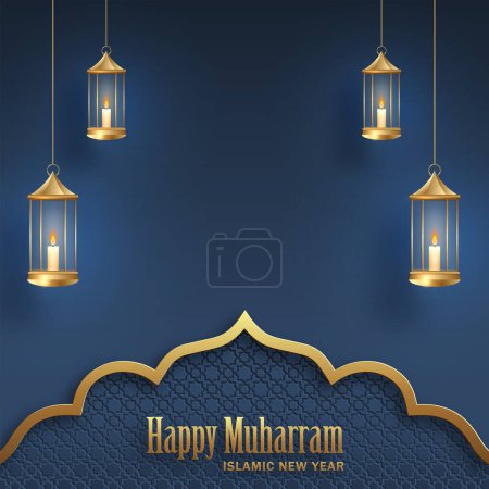 Téléchargez les illustrations : Heureux Muharram, le Nouvel An islamique - en licence libre de droit