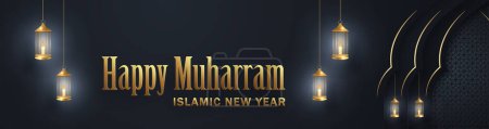 Ilustración de Feliz Muharram, el Año Nuevo Islámico - Imagen libre de derechos