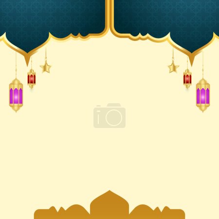Illustration for Ramadan kareem islamic transparent background with arabesque pattern shab e barat shaban and laylat ul qadar - Royalty Free Image