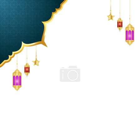 Illustration for Ramadan kareem or ramadhan with islamic arabesque isra miraj al nabi eid mubarak transparent background - Royalty Free Image