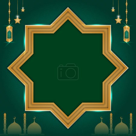 Golden islamic pattern for holiday design with ramadan kareem ramadhan arabesque lantern eid al fitr milad un nabi mubarak