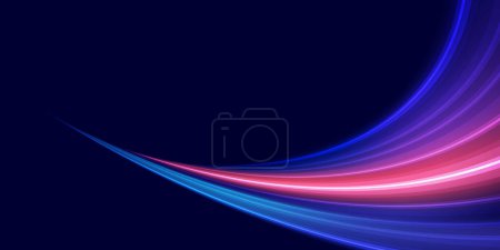 Illustration for Modern abstract high-speed light trails effect. Futuristic dynamic motion technology. Movement pattern for banner or background. Vector eps10. - Royalty Free Image