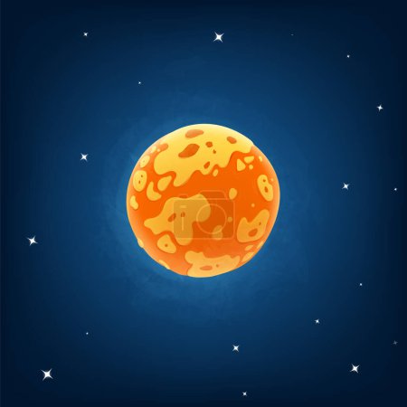 Illustration for Venus cartoon icon for science lesson - Royalty Free Image