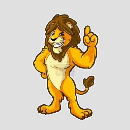 Illustration for Cute stylized lion character vector illustration - Royalty Free Image