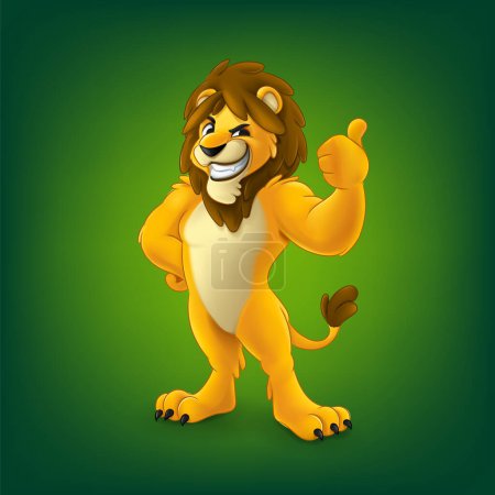 Ilustración de Lindo león estilizado carácter vector ilustración - Imagen libre de derechos
