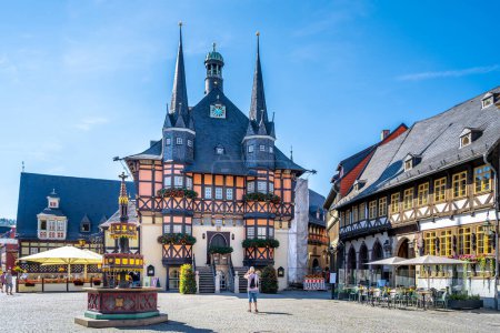 Téléchargez les photos : Hôtel de ville de Wernigerode, Harz, Allemagne - en image libre de droit