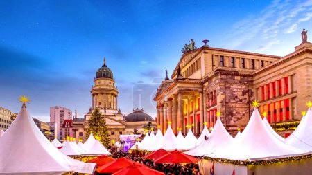 Téléchargez les photos : Berlin, Gendarmenmarkt, Marché de Noël - en image libre de droit